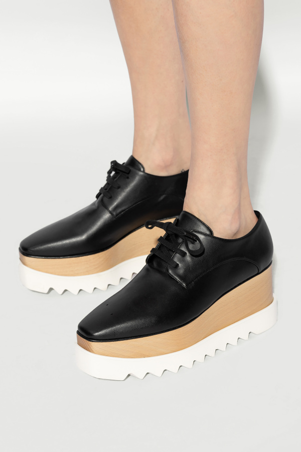 Wooden hot sale platform shoes